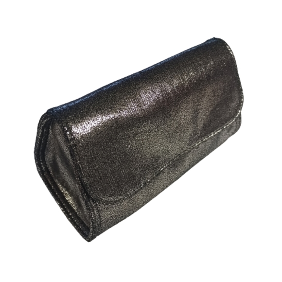 Bare Escentuals Handbags - 🌹3 for $15 Bare Escentuals Pewter Metallic Makeup Clutch Purse Bag
